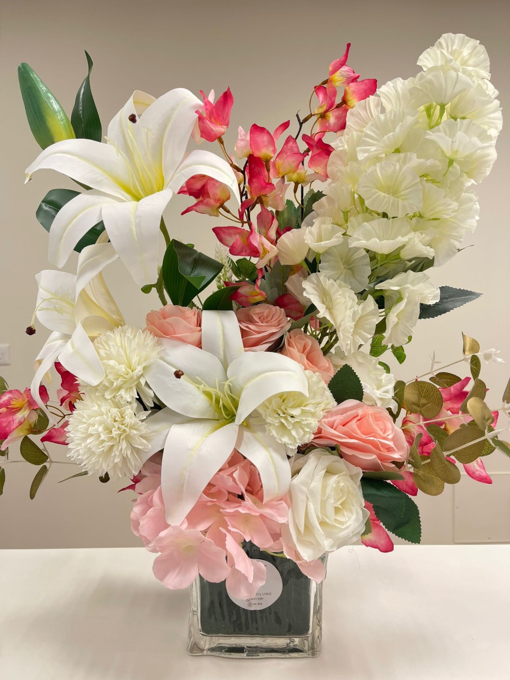 Artificial flower in vase